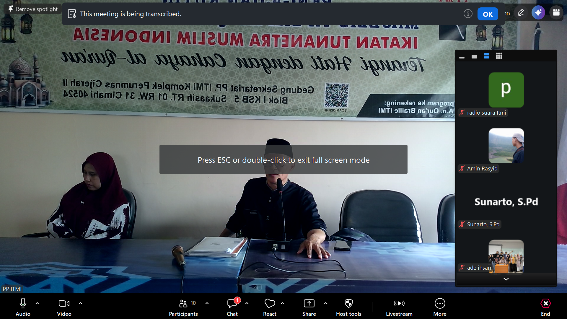 Kajian Bulanan PP ITMI Bahas Fotosintesis dalam Perspektif Al-Qur’an, Ustadz Aidin ajak Jama’ah Merenungi Tanda-Tanda Kebesaran Allah