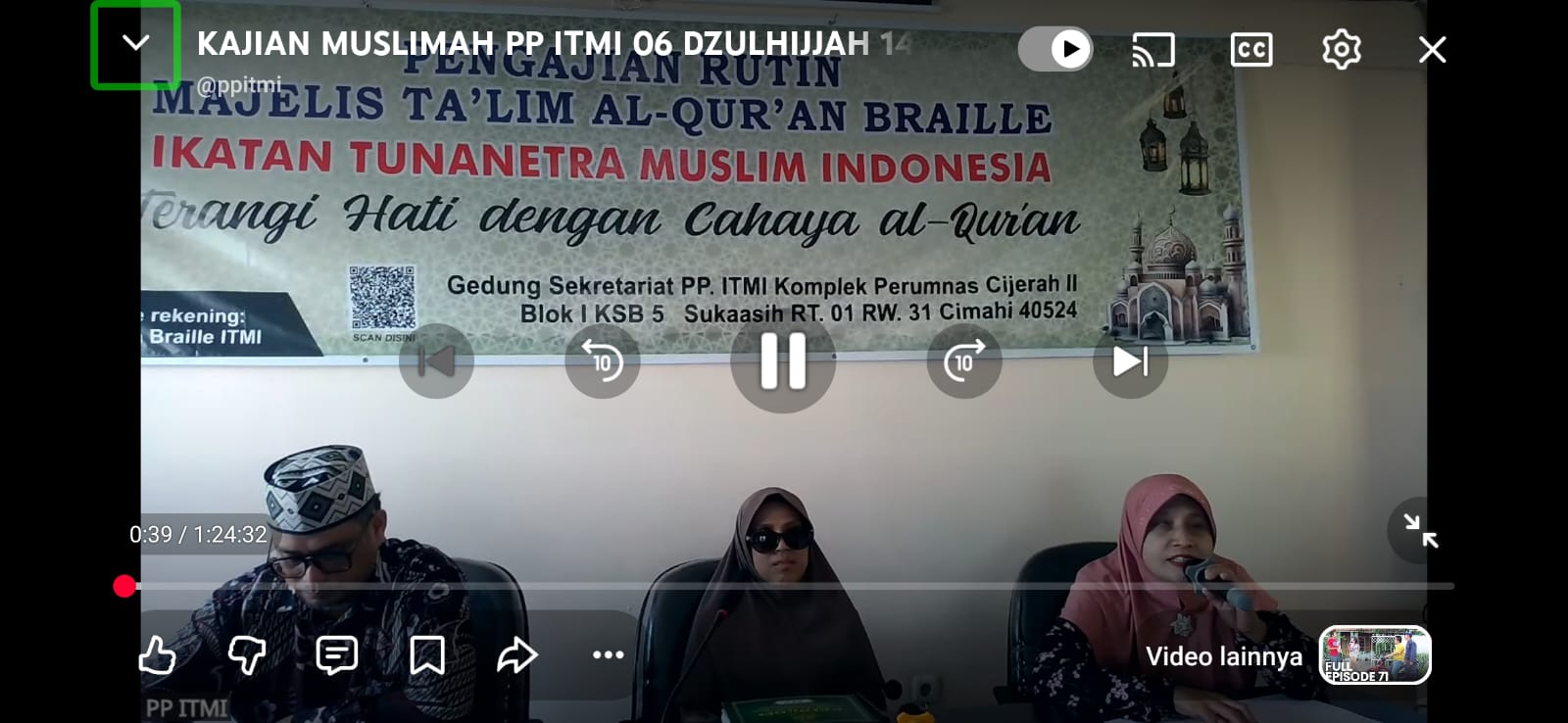 ITMI Gelar Kajian Kemuslimahan, Ustadz Aso Ingatkan Pentingnya Memuliakan Orang Tua